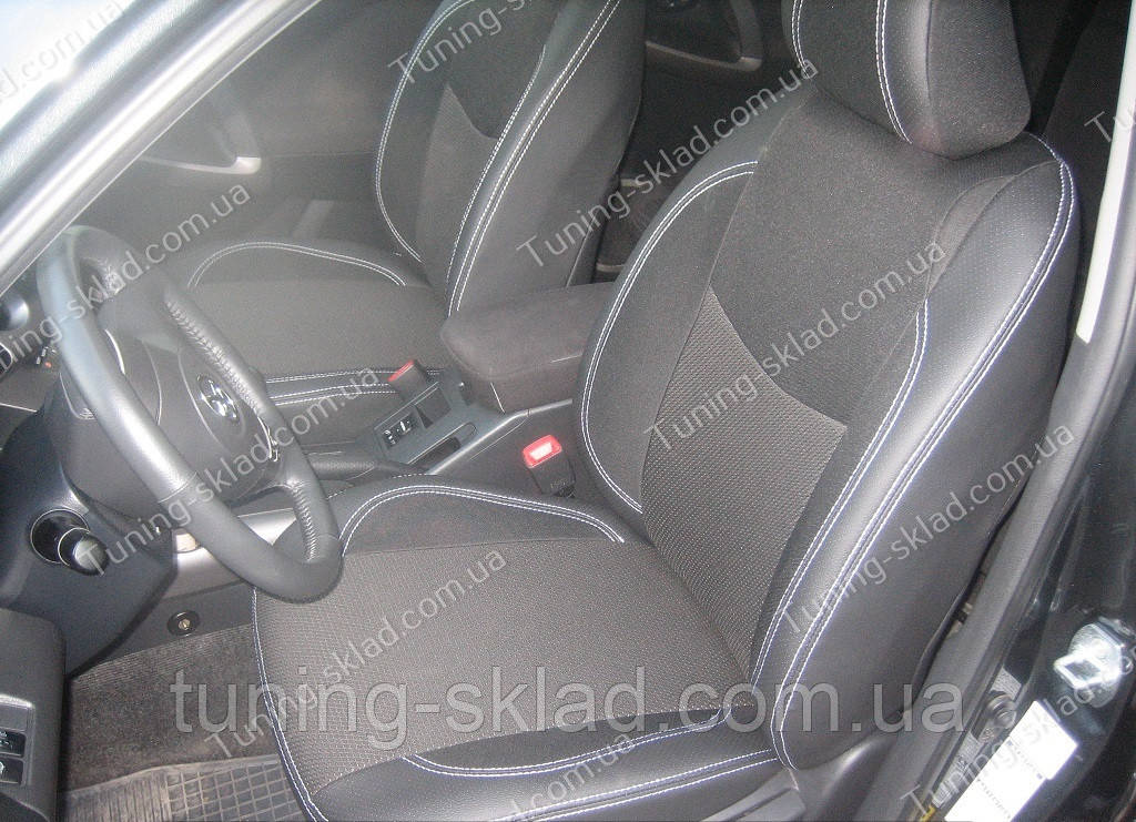 Чохли на сидіння Тойота Рів 4 покоління 3 (чохли з екошкіри Toyota Rav 4 покоління 3 стиль Premium), фото 1