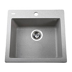 Гранітна мийка Globus Lux AOSTA сіiрий камiнь 490x455мм-А0005