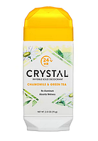 Невидимый твёрдый дезодорант Crystal Body Deodorant, ромашка и зелёный чай, 70 г