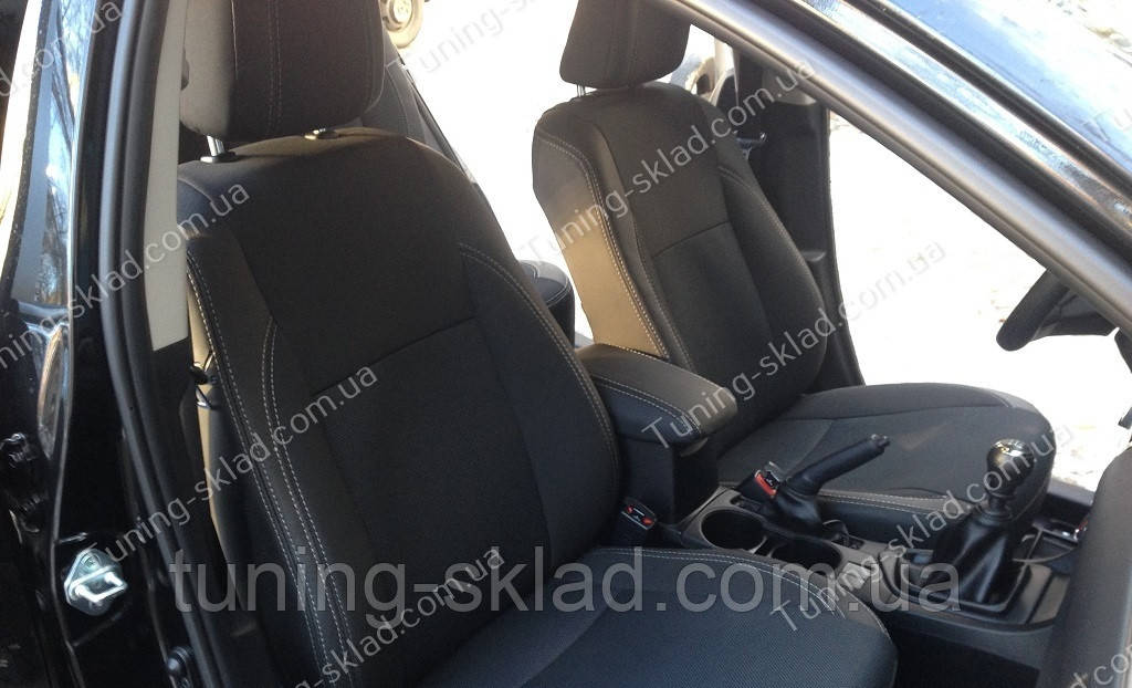 Чохли на сидіння Тойота Королла 11 (чохли з екошкіри Toyota Corolla XI стиль Premium), фото 1