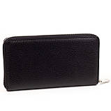 Жіночий шкіряний гаманець на блискавці Eminsa 2152-18-1 чорний, фото 5