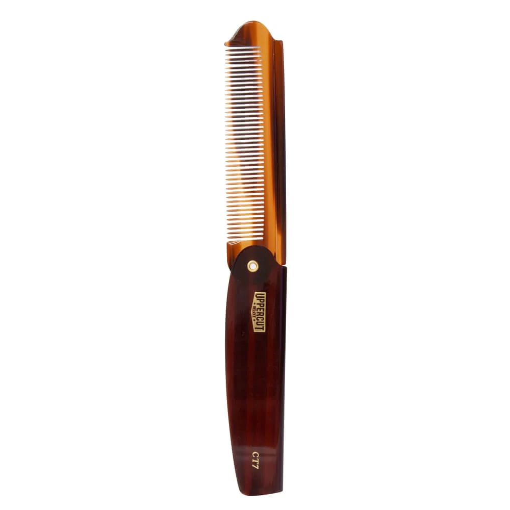 Гребінь Uppercut Deluxe CT7 Tortoise Flip Comb