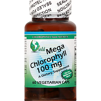 World Organic, Mega Chlorophyll 100 мг (60 капс.), хлорофилл