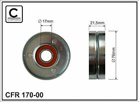 Ролик генератора Audi A4/A6 VW B-5 1.6E/1.8T 76x21 CAFFARO 170-00