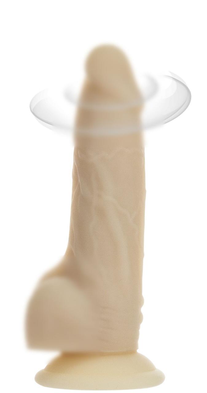 Вібратор з ротацією ADDICTION - Naked - 7" Rotating & Vibrating Dildo with Remote - Vanilla, 17,8 х4, 4 см.