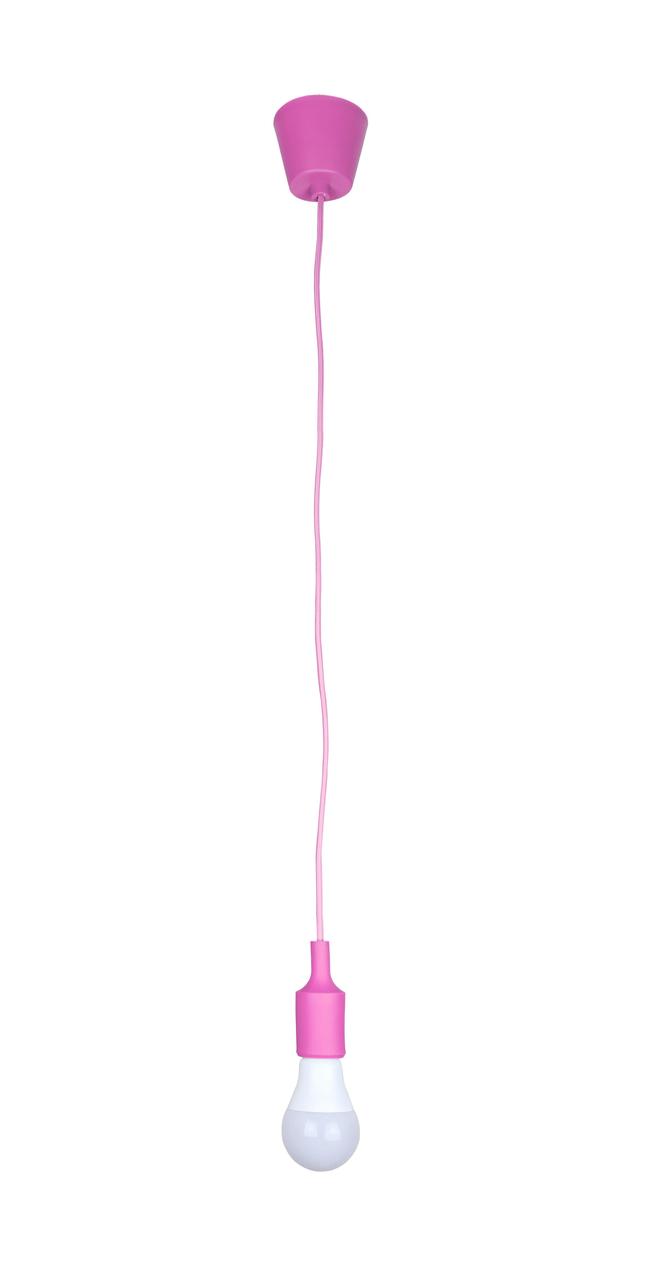 Підвісний світильник під лампу з цоколем Е27 із силікону рожевого кольору Levistella 915002-1 Pink