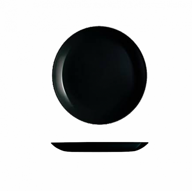 Тарілка чорна плоска Luminarc Diwali Black 27 см (P0786)