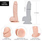 Фалоімітатор ADDICTION - Mark 7.5" Dildo With Balls, Beige + віброкуля в подарунок, 19х3, 8 см., фото 6