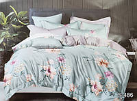 Красивое постельное белье из качественного сатина люкс 1,5-спальный комплект с компаньоном S486 Семейный