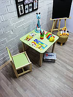 Эко-игровой набор для детей Baby Comfort стол с нишей + стул салатовый