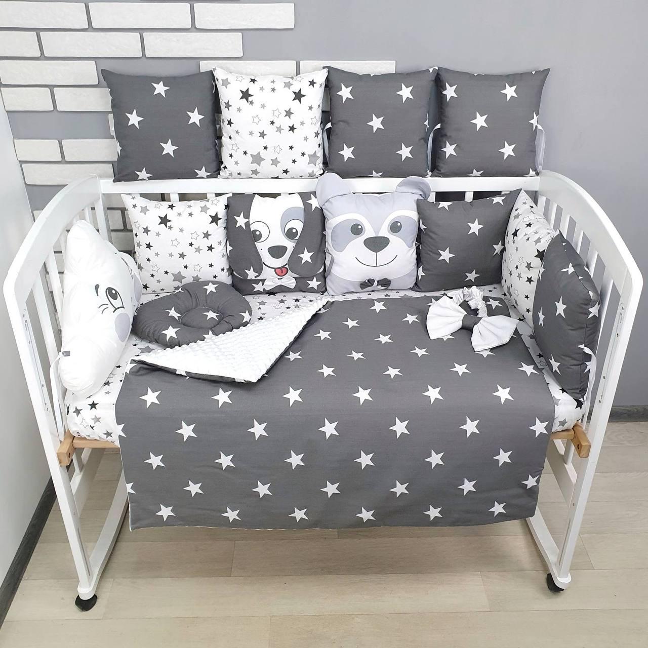 Комплект постельного белья Baby Comfort Зверята серый - фото 2 - id-p1660367827