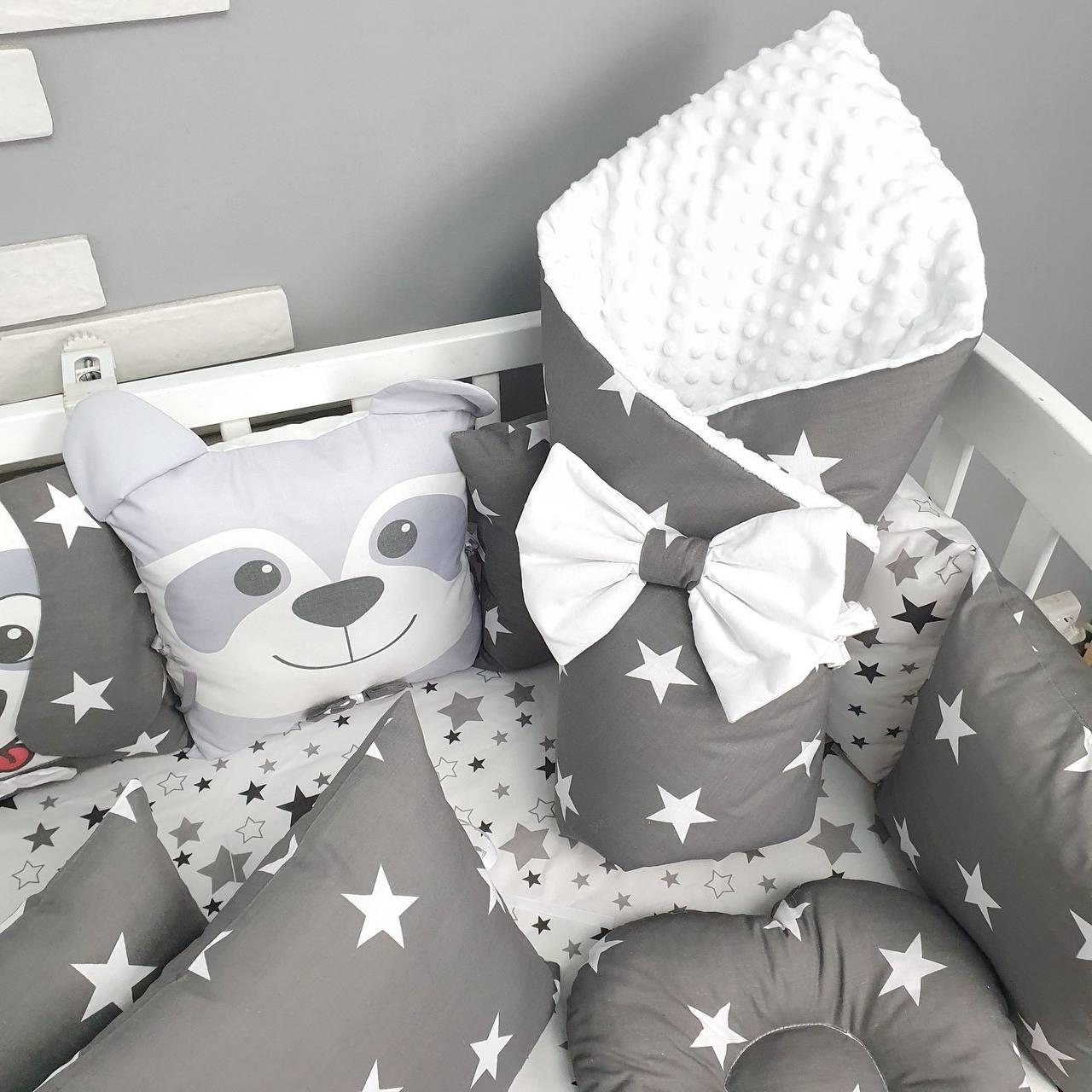 Комплект постельного белья Baby Comfort Зверята серый - фото 5 - id-p1660367827