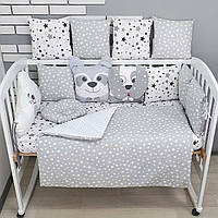 Комплект постельного белья Baby Comfort Зверята серый