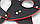 Маска БДСМ для рольових ігор Кішка 7424 17х19 см чорна з червоним, фото 2