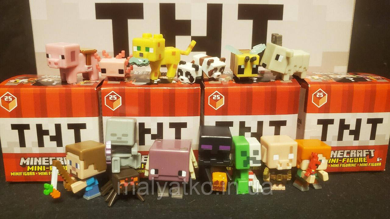 Набір сюрприз Майнкрафт міні фігурка Minecraft  Mini-Figures серія  TNT, фото 1