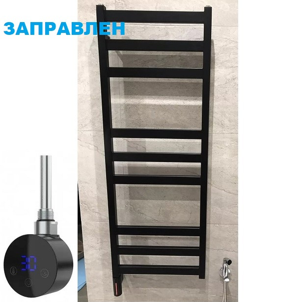 Чорна електрична сушарка для рушників 530х1200 Genesis Tristar flat