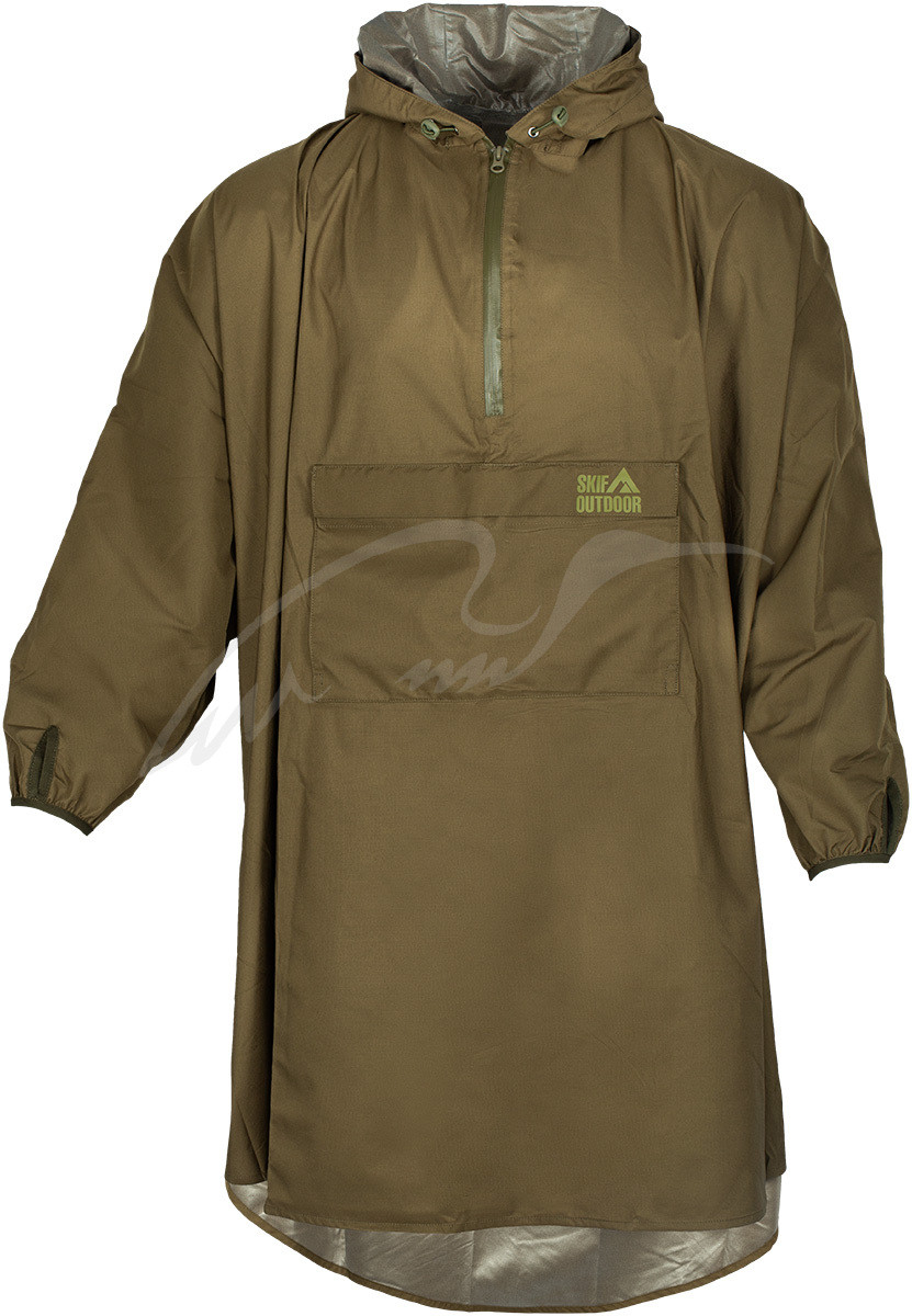 Дощовик-пончо Skif Outdoor Brown 8000 мм в/с., 2XL/3XL непродувна і непромокаюча плащ-палатка, фото 1