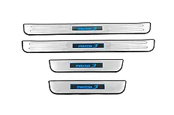 Накладки на пороги Libao LED (4 шт, нерж) для Mazda 3 2009-2013 рр