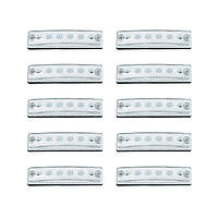 Габарит  білий  100х10мм  12/24V Led 6 діодів  201306/б