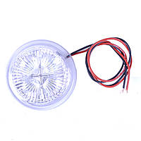 Вставка в габарит "рожки" 24v біла 5LED d-4.5sм Л-001 (1 шт.)