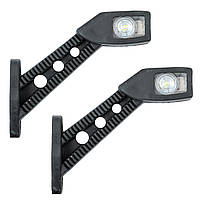 Габарит "ріжки" 12/24v косий довгий кр +біл + жовт 1 + 1 + 2 LED 18 см (кольоровий) Л-082 (2шт) (Туреччина)