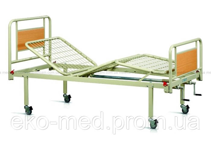 Кровать функциональная трехсекционная, на колесах, со съемными спинками ...