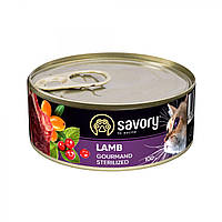 Корм вологий Savory Cat Sterilised Lamb pate для стерилізованих котів з ягням 100 г
