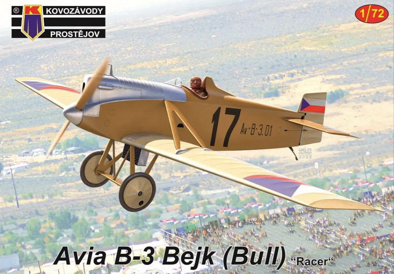 Пластикова модель 1/72 Kovozavody Prostejov 0342 чехословацький спортивний літак Avia B-3 „Racer“, фото 1