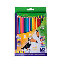 Карандаші кольорові ZiBi Kids line 36 кілорів (ZB.2417)