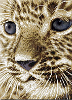 Схема для вышивки бисером Маленький леопард