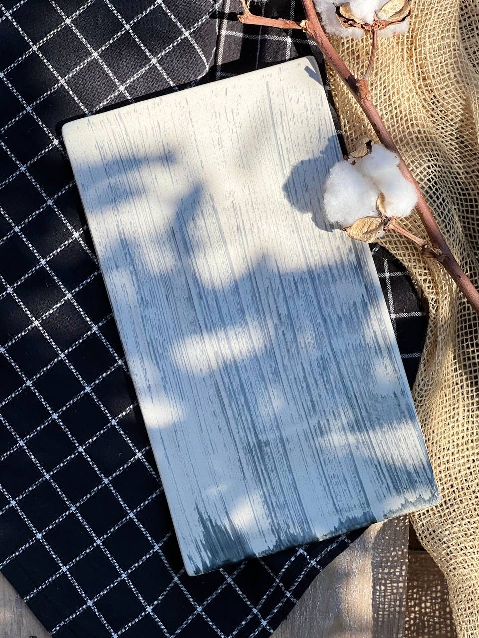 Тарілка для подачі  "Прямокутна ", "Чорний лофт плюс"