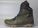 Оливкові тактичні берці великих розмірів військові черевики на змійці армійське взуття Rosso Avangard Himerua, фото 2