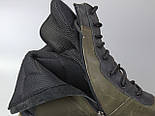 Оливкові тактичні берці великих розмірів військові черевики на змійці армійське взуття Rosso Avangard Himerua, фото 4