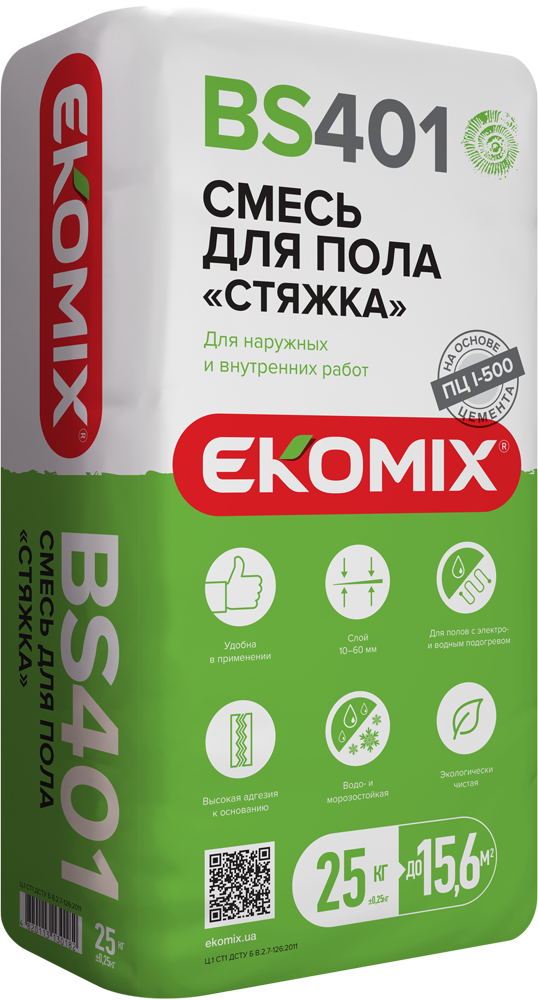 Суміш ЕКОМІХ «Стяжка» BS 401», 25 кг