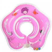 Круг для купания младенцев С 29114 с ручками (6900067291141) Розовый