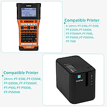 Картридж з термозбіжною трубкою для принтера Brother P-Touch HSe-641 17,7 мм 1,5 м Чорний/Жовтий, фото 2