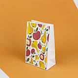 Подарункові пакети з малюнком 150*90*240 Паперовий Пакет подарунковий Яскраві Крафт пакет з малюнком груші яблука, фото 2