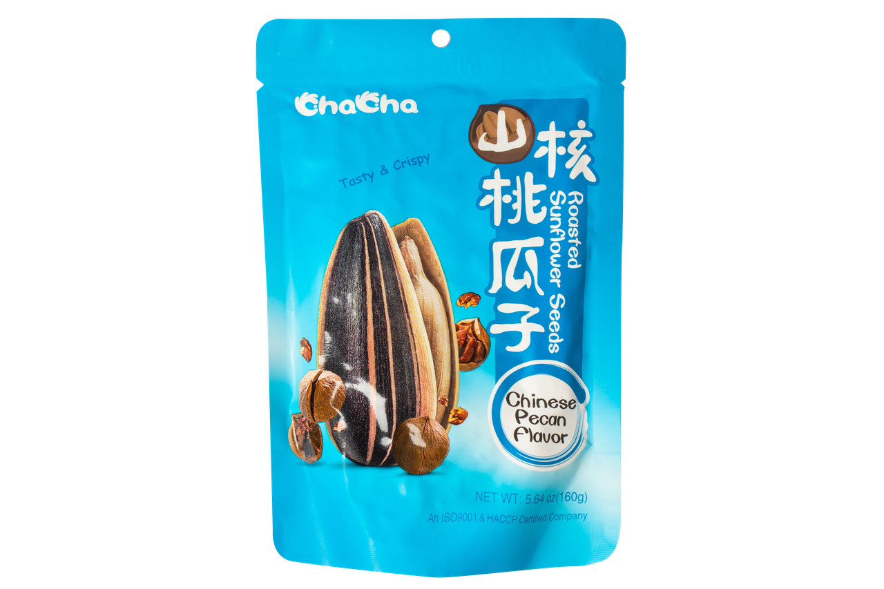 Насіння соняшника смажене зі смаком смаженого пекана Roasted Sunflower Seeds Chinese Pecan Flavor CHACHA 160 г