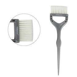 Пензлик для фарбування волосся широка 108, кольорова ручка, білий ворс., фото 1