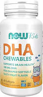 DHA 100 mg Chewable NOW, 60 капсул