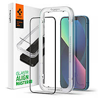 Захисне скло Spigen для iPhone 16e/14 / 13 / 13 Pro - Glas.tR AlignMaster (1 шт), Black (AGL03725)
