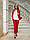 Класичний жіночий костюм трІйка, біла майка і штани арт 455 кав'ярного кольору/ кави, фото 10