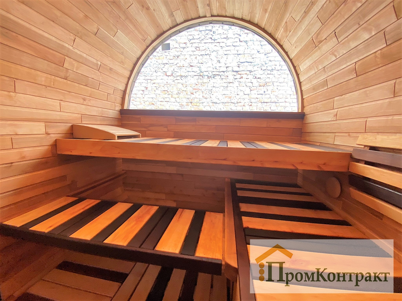 Строительство бани бочки Овоид Люкс 5,0м от производителя Thermowood Production - фото 4 - id-p1660567752