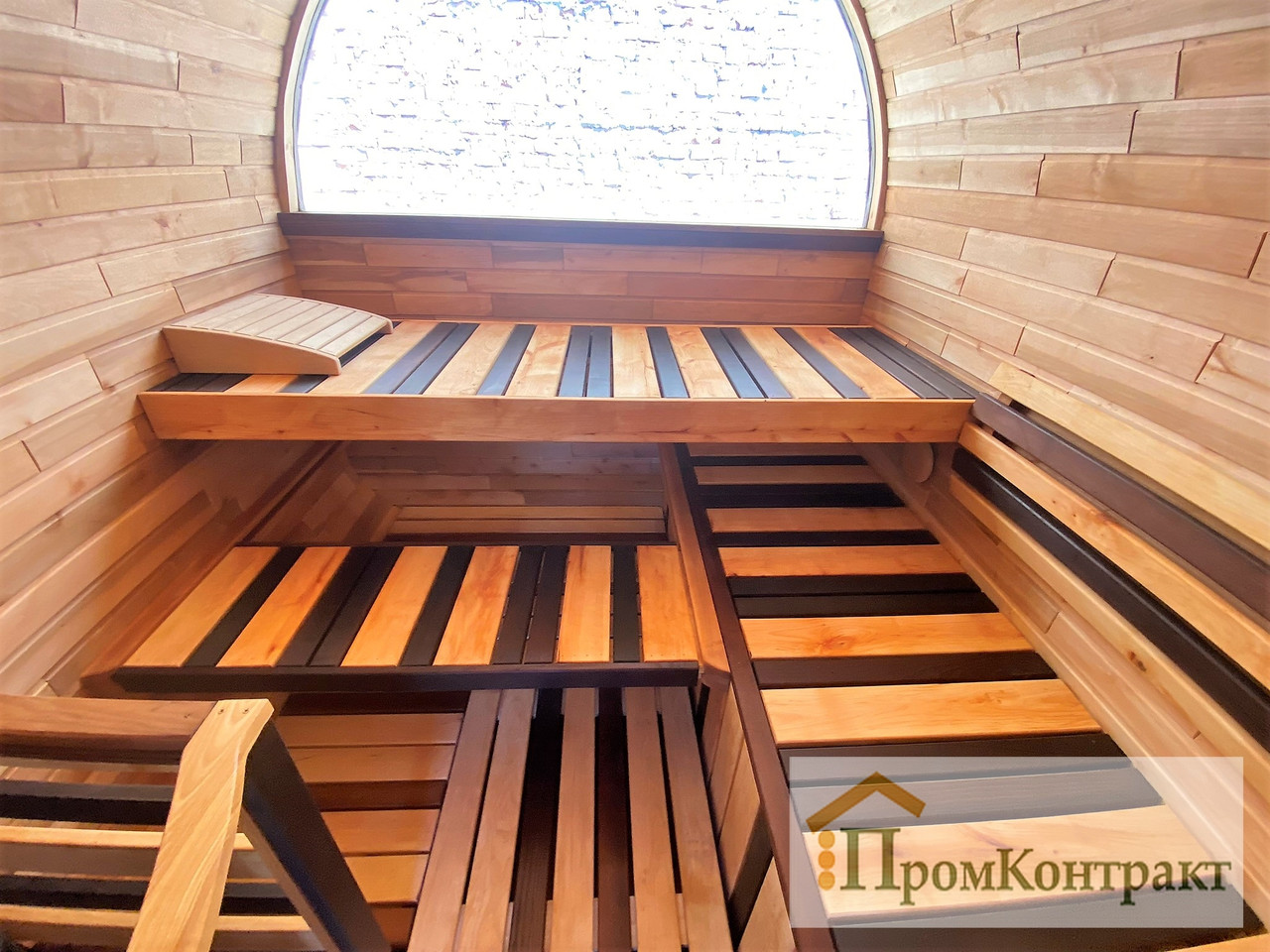 Строительство бани бочки Овоид Люкс 5,0м от производителя Thermowood Production - фото 5 - id-p1660567752