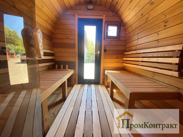 Строительство бани бочки Овоид Люкс 5,0м от производителя Thermowood Production - фото 7 - id-p1660567752