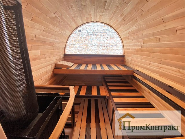 Строительство бани бочки Овоид Люкс 5,0м от производителя Thermowood Production - фото 8 - id-p1660567752