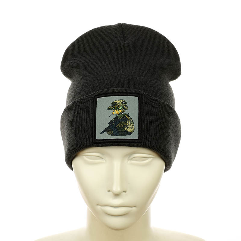 Шапка з нашивкою  "Ведмедик Тедді"  темний хакі