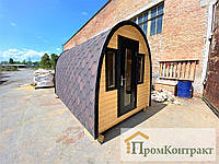 Строительство мобильной бани бочки в стиле Иглу 2.2х3.5м Outdoor POD Sauna Igloo