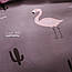 Уценка (дефекты)! Комплект постільного білизни з рослинним принтом і зображенням фламінго рожевий з сірим, фото 4