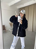 Стильная Женская рубашка шубка-полушубок мех ТЕДДИ Ткань эко-мех овчина Много расцветок Размер 42-46